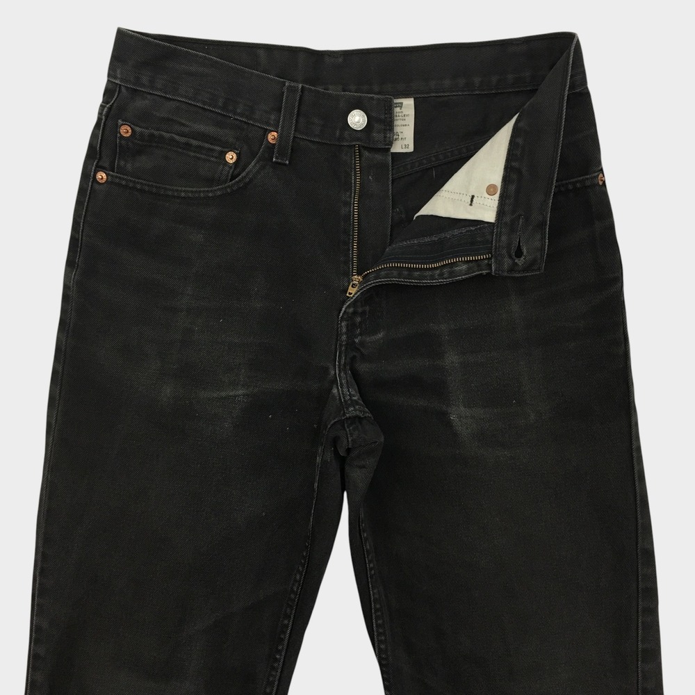 VINTAGE Levis 550 Relaxed Fit Jeans Mens 31x27 Black Denim Tapered Leg Pants